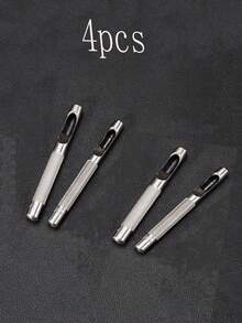 4/12pcs Professional Leather Hole Punch Tool Set, Heavy Duty Punch Kit, Suitable For Belts/Watches/Bags, 4 Sizes Round Hole Puncher, DIY Leather Craft Tools, For Repairing Straps And Making Accessories, Leather Punch Tools - Multicolor - View 15