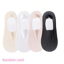 5 Pairs Women's Breathable Summer Thin Invisible Ice Silk Socks, Silicone Anti-Slip Bottom, Sweat-Absorbing Boat Socks (1/3/4/5/6/10 Pairs) - Multicolor - View 14