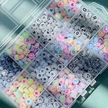 Fashionable Mixed Acrylic Beads, Colorful & Letter Beads, DIY Jewelry Making Accessory Set - Multicolor - View 7
