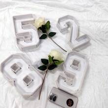 字母和0-9数字形状纸托盘,手工创意盒,适合婚礼派对用品,可盛放蛋糕、巧克力、糖果、鲜花和水果,适合节日派对、毕业典礼、婚礼、婴儿派对、周年纪念日、圣诞节、情人节、新年、生日派对装饰和摄影道具。 - 彩色 - 查看 7