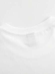 Women's Plus Size T-Shirt - Short Sleeve Crew Neck Blouse Suitable For All Seasons, Machine Washable, Comfortable And Stretchy Fabric With 2D Flat Print, Ideal For Carnival Parties And Independence Day (Casual Wear), 2D Flat Print - 白色的 - 查看 5