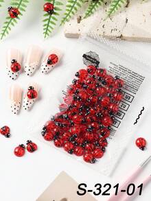 Cute Cartoon Ladybug Nail Charms Resin Insect Flatback Seven-Spotted Ladybug Summer Insects Nail Art Decorations DIY Manicure Accessories Nail Supplies - Multicolor - View 12