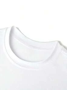 New Women's Short-Sleeved T-Shirt For Fall/Winter, With A Round Neck, Perfect As A Wardrobe Staple. Featuring A Relaxed Fit And A Modern Print, This High-Quality Cotton T-Shirt Offers Comfort And A Pleasant Feel For Everyday Wear. (Keywords: Women's Blouses, Women's T-Shirts, Casual Blouses For Women) - 白色的 - 查看 4