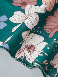 Vestido de verano de longitud media con estampado floral elegante y patchwork para mujer - Multicolor - Ver 4