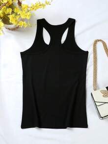 Women's Vest, Summer Casual Top, "Disney" Minnie Mouse Head With Red Bow, Shiny Polka Dots, Black Plush Ears, Festive Style Apparel, Casual And Versatile Beachwear, Suitable For Daily Wear, Women's Clothing For Beach Vacations, Vest Top - màu đen - Xem 2