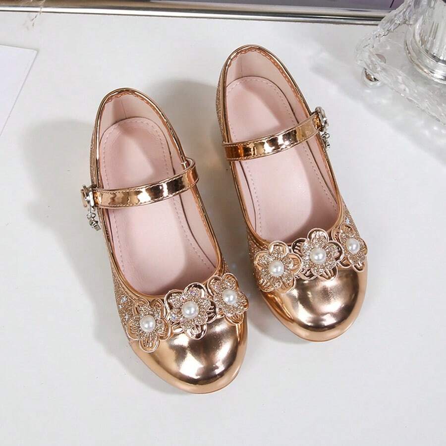 Princess Mary Jane Heels, Fairy-Like Snug Fit Versatile Elegant Retro Sweet - Champagne - View 1