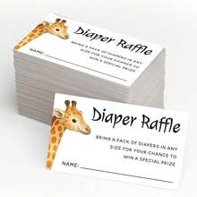 Printed Party Baby Shower Jungle Adventure Theme (Diaper Raffle Ticket Insert) - Diaper Raffle Insert - View 4