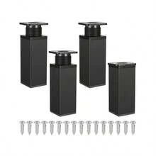 Bộ 20 chiếc/bộ gồm 4 chân tủ điều chỉnh độ cao, chân bàn điều chỉnh độ cao 0-20mm, chân bàn bằng hợp kim nhôm dùng cho nhà bếp, ghế sofa và các đồ nội thất khác. - Bộ 4 chân (tổng cộng 20 chi tiết) - Xem 1