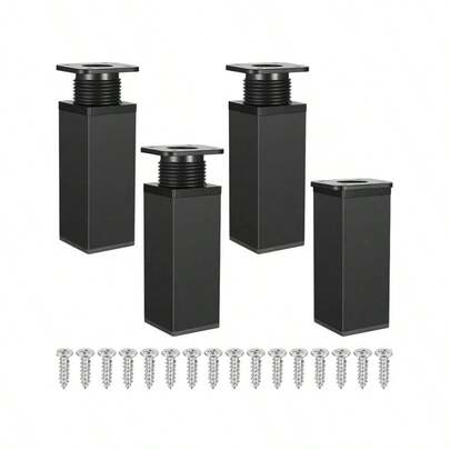 Bộ 20 chiếc/bộ gồm 4 chân tủ điều chỉnh độ cao, chân bàn điều chỉnh độ cao 0-20mm, chân bàn bằng hợp kim nhôm dùng cho nhà bếp, ghế sofa và các đồ nội thất khác.