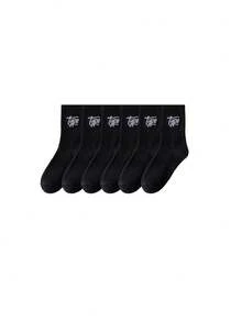 3/5 Pairs/10 Pairs/TYPE Letter Socks Men's And Women's Mid Waist Socks Are Suitable For Daily Casual Wear Exercise Running And Cycling Attire - Multicolor - View 12