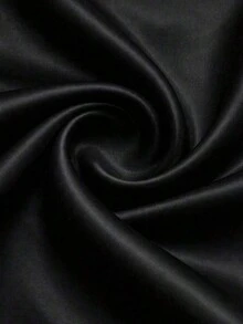Blusa de manga larga de unicolor con diseño de encaje, blusa suelta y elegante casual para el trabajo y el uso diario, color negro, primavera - Negro - Ver 5