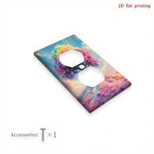 1pc Rainbow Tree Skyline Print Switch Panel Cover, 2D Flat Printing, PC Plastic Material, Suitable For Bedroom/Kitchen/Living Room Decor - Multicolor - View 10