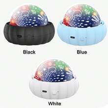 2合1星空投影夜燈,360°旋轉星系燈,變色設計,適用於臥室與派對裝飾 - Ocean or Star Moon Theme - 查看 11