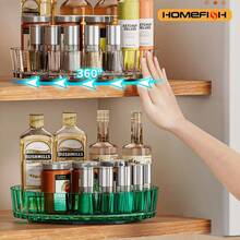Estante giratorio multifuncional para especias, para cocina y baño, estante de almacenamiento de condimentos para encimera, estante de almacenamiento eficiente y que ahorra espacio. - claro - Ver 7