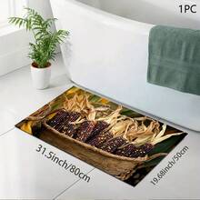 1 tấm lót thoát nước/thảm thấm hút/thảm phơi khô in hình bắp ngô dùng cho máy pha cà phê, bát đĩa - Tấm lót bảo vệ mặt bàn bằng polyester thấm hút tốt với miếng đệm cao su chống trượt, dùng để trang trí quầy bếp, quầy bar gia đình và bàn ăn. - Nhiều màu - Xem 14