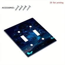 1pc Fairy Tree House Night Light Switch Panel Cover, 2D Printed, PC Plastic Material, Decorative Cover For Bedroom/Kitchen/Living Room - Multicolor - View 13
