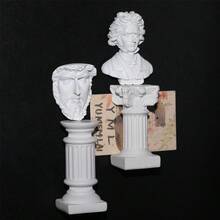 1pc/Set Fridge Magnets, 3D Figurine Statues - Beethoven, David, Apollo - Roman Column Set - View 5