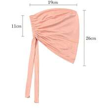 2 Stücke/Set atmungsaktive rutschfeste dehnbare Beanies, verstellbare Stirnbänder, weiche hautfreundliche Modal-Fütterung als tägliche Kopfbedeckung - Seegras-Hutset, weiß + weiß - Übersicht 2