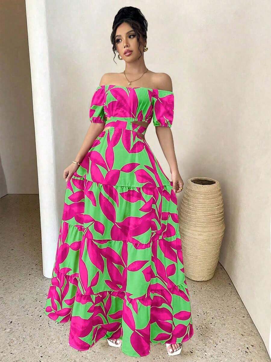 Women Midi Dresses - Green 2 - View 1