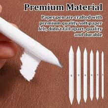 8pcs Sketching Drawing Detail Blending Stumps, Art Mixed Sponge Brushes, Highlight Art Blending Stumps, Sponge Brush Paper Pencil Set - Sets - View 3