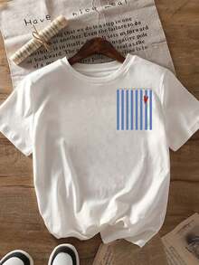 Camiseta unisex% algodón, modelo 2026, lavable aáquina, cómoda para todas las estaciones, adecuada para deportes al aire libre, fiestas en la playa y uso diario, con un diseño novedoso y estilo moderno, ¡tu mejor elección! - Blanco - Ver 3