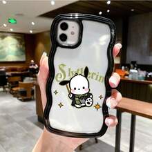 SANRIO for苹果16ProMax/16Plus/16Pro/16/15ProMax/15Plus/15Pro/15/14ProMax/14Plus/14Pro/14/16E/13ProMax/13Pro/13/12ProMax/12Pro/12/11ProMax/11andGooglephoneウェーブケーススマホケース15ProMax落下防止15ProMaxクリア衝撃吸収女性向け韓国風 - 黄色 - チェックする 2