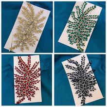 1Pc Luxury Crystal Bridal Hair Vine - Sparkling Rhinestone Leaf Headpiece For Weeding, Gala & Special Occasions Hair Accessory - Multicolor - View 3