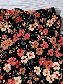 Camisa casual con estampado total para mujer, adecuada para vacaciones de verano - Multicolor 12 - Ver 3