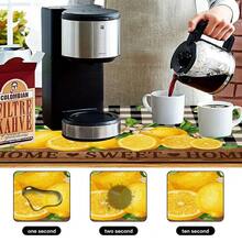 1 pieza Estera de secado de platos, Estera para máquina de café, Fondo a cuadros negro y blanco con patrón floral de limón amarillo, Estera absorbente de drenaje, Adecuada para mesa de comedor y cafetería, Estera de drenaje multiusos, Regalo para el hogar, Decoración de mesa - XYLSD-355 - Ver 7
