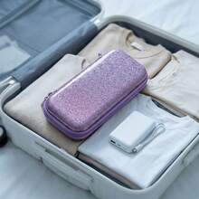 Sparkly Purple Protective Case For Switch Lite Series, Hard EVA Travel Bag With Detachable Crossbody Strap, Anti-Scratch Organizer For Console & Accessories,Shockproof Portable Travel Storage Bag With Crossbody Strap & Game Card Slots - View 12