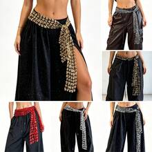 1pc New Sequin Hollow Waist Accessory, Tassel Waist Belt, American Style Mini Hip Scarf, Suitable For Belly Dance And Jazz Dance Waist Belt, Shiny Multi-Layer Tassel Skirt Hem, Applicable For Stage Performance, Nightclub, Disco, Party, Evening Dress Decoration - Multicolor - View 5