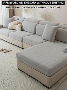 1 tấm bọc ghế sofa co giãn, chống trượt, phủ toàn bộ bề mặt, dùng được cả bốn mùa, chất liệu vải dày dặn, có thể giặt máy, chống bụi, thân thiện với thú cưng, có thể điều chỉnh kích thước phù hợp cho phòng ngủ, văn phòng, phòng khách, ghế sofa hình chữ L và ghế sofa 1/2/3/4 chỗ ngồi. - Màu Xám nhạt - Xem 7