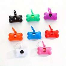 1 pièce Distributeur de sacs à déchets pour animaux de compagnie haut de gamme, support portable pour sacs à déchets d'animaux, fournitures de nettoyage - Rose bonbon - Voir 9