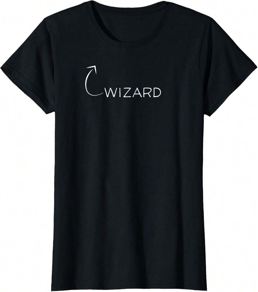 Camiseta 100% algodón con estampado de personaje de rol 'Soy un mago' para hombres y mujeres - Negro - Ver 1