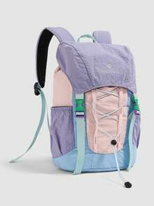 1pc Multicolor Contrast Functional Drawstring Backpack, Versatile Daypack For Commuting, Hiking, Traveling, Suitable As Holiday/Gift - Multicolor - View 14