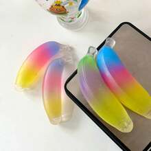 1pc Banana Squeeze Toy, Cute Slow Rebound Fruit Stress Relief Toy, Cheese Squishy, Squishy Dumpling, Fidget, Squishy - A - View 9