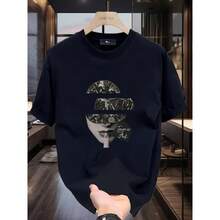 [10% de Descuento]Tienda Outlet: Camiseta de Manga Corta Estilo Americano, Corte Holgado, Cuello Redondo - Blanco - Ver 3