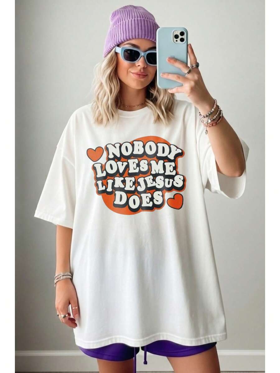 1 Piece Unisex Loose Fit Short Sleeve T-Shirt, 180g, Crew Neck, 100% Pure Cotton, Designed By Y2K Artists In The Bababask Style, Casual And Versatile, With Celebrity Print, Ideal For Urban Style, Daily Outings, Camping, Concerts And Hip-Hop, Rock And Rap Events, Perfect For Festivals, Autumn And Year-Round Wear, Special Offer On Plus Sizes For Women - 白色8 - 查看 1