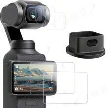 5-In-1 Accessory Kit For Osmo Pocket 3: Anti-Slip Desktop Stand + Tempered Glass Screen Protector, Accessory Bag, 9H Hardness High-Definition Transparent Screen Protector, Scratch-Resistant And Easy To Install. Set Includes: 1 Black Base And 4 Screen Protectors. Suitable For Vloggers' Live Streaming, Photography And Various Scenarios. - View 2