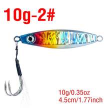 1 Buah Umpan Logam Tenggelam Pendek, Umpan Ikan Timah Holografik dengan Mata 3D untuk Memancing dari Pantai, Lepas Pantai, dan Perahu, Ikan Bass dan Makarel - 2# - View 16