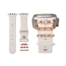 3pcs Zinc Alloy Rhinestone Decorated Bands, Suitable For Apple Watch Bands, Easy To Transform Smart Watch, Create Delicate Daily And Date Outfits, Full Of Girly Charm (Watch Band Not Included) - Mouldless - View 6