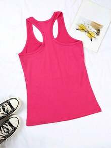 Disney Official Authorization | Women's Casual Crew Neck Sleeveless Tank Top. Centered On Minnie's Iconic Bow, It Features A Sweet And Cool Y2K Retro Design. The Pattern Is Covered With Leopard Print Elements On The Bow, Paired With The Handwritten "Minnie Mouse Xoxo", Perfectly Blending Retro Wildness And Girly Sweetness. The Loose Fit Flatters All Body Types, Offering Both Versatility And Practicality. It Is Suitable For Daily Outings And Is Also An Ideal Choice For Matching Outfits With Girlfriends On Trips. - Hồng nhạt - Xem 3
