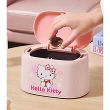 SANRIO 6 chiếc/Thùng rác để bàn hình mèo Hello Kitty - Thùng rác để bàn hình mèo hoạt hình chất lượng cao, kiểu nhấn, dễ thương, thích hợp cho phòng ngủ và gia đình. - Nhiều kiểu dáng - Xem 7