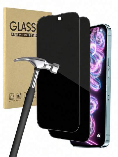 Full Screen Anti-Spy Tempered Glass Screen Protector, Anti-Scratch, Anti-Drop, Anti-Fingerprint, Privacy Protection Screen Film, Suitable For Phone Cases, High Definition Clear, Anti-Peeping Protection Cover, Compatible With Apple 17/17 Pro/17 Pro Max/17 Air/16/16 Pro/16 Pro Max/16 Plus/15/15 Pro/15 Pro Max/15 Plus/14/14 Plus/14 Pro/14 Pro Max/13/12/11/X/XS/XR/XS Max