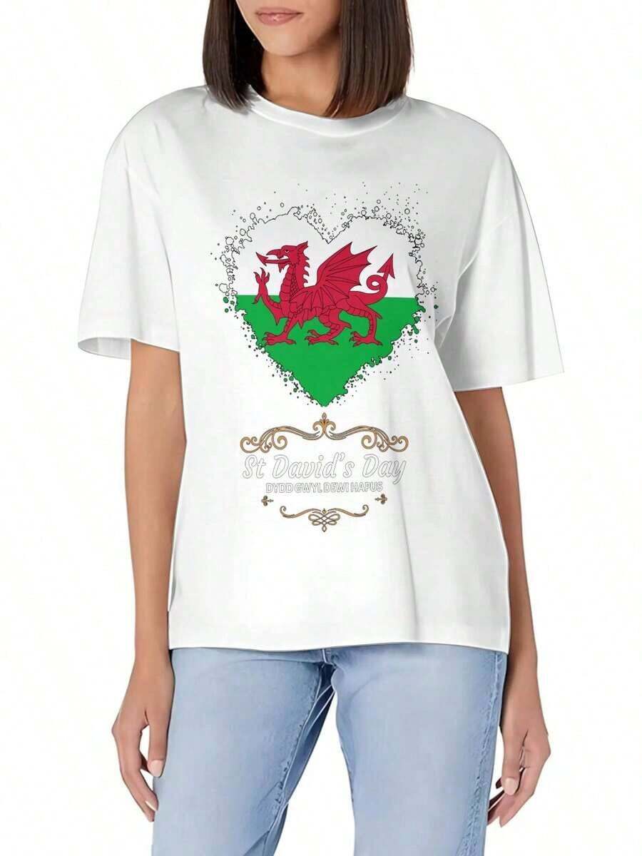 Women's Casual Short Sleeve T-Shirt, Slim Fit, Soft Cotton, Round Neck, Basic And Versatile - High Quality - 白色 - 查看 1