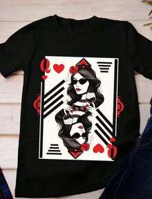 1 pieza Camiseta Gráfica Pretty & Petty _ Camiseta de Estilo _ Top Hip Hop 180g 100% Algodón - Negro 4 - Ver 11