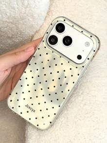 1pc Shiny Sequin Asymmetrical Wavy Pattern Glossy IMD Phone Case, Suitable For 17 Pro Max, 17 Pro, 16 Pro Max, 15 Pro Max, 14 Pro Max, 13 Pro Max, 16, 15, 14 Plus, 13, 12 Pro, 11, Soft Protective Cover, Y2K Gift - Multicolor - View 3