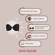 Strapless Bra With Padded Cups And High-Support Plush Up Comfortable Underwire By Santa Passion - 米色 - 查看 3