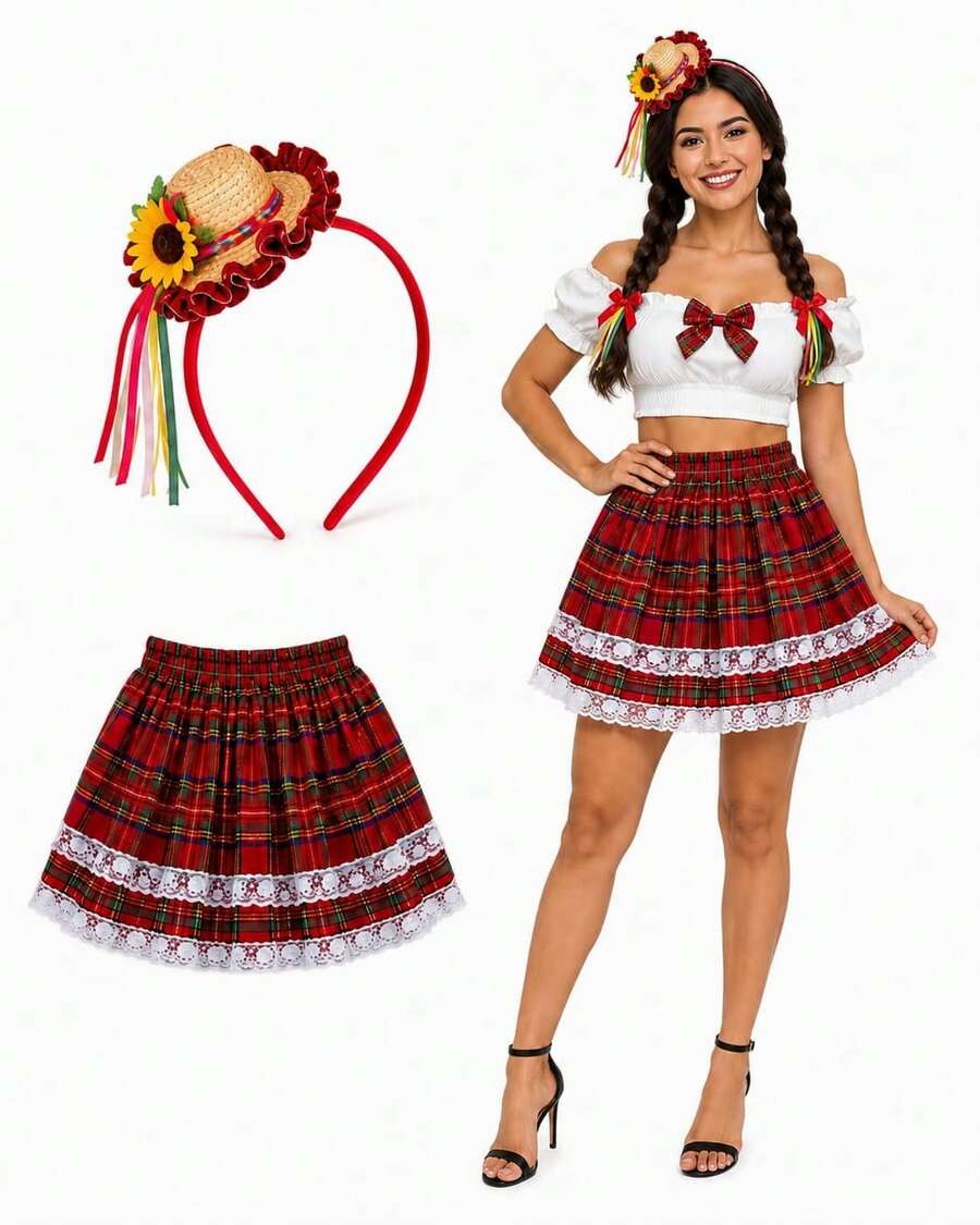 Skirt For June Festival - Country-Style - July Festival - 1 條成人裙子 + 1 頂皇冠 - 查看 1