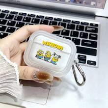 Minions Rope Team AirPods Pro Case Playful Cartoon Shockproof And Drop-Proof Shell With Keychain Compatible With AirPods 1/2/3/4 And Pro/Pro 2 Nd Generation Suitable For New AirPods Pro 3 Stocking Stuffers The Girlfriend. - Sil - View 1